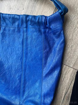 Modrá kožená kabelka Trussardi - 3