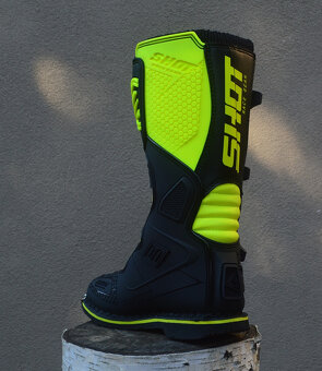 SHOT topánky boty mx čierno-žlté fluo - 3