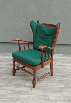 Kreslo s vysokým operadlom dánske. - 3