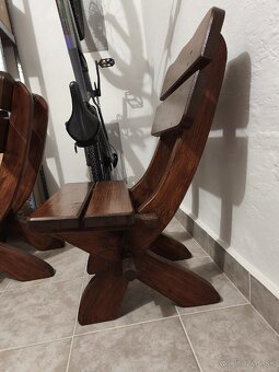 Drevená masívna stolička - 3