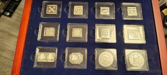 Predám strieborné známky v boxe - 3