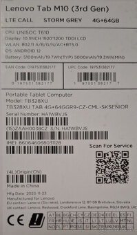 Tablet Lenovo Tab M10 (3rd gen) LTE - 3