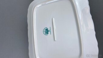Maslienka s motívom husi, modrá linka, porcelán - 3