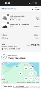 Nike Airmax 97 triple black 45 veľ. - 3