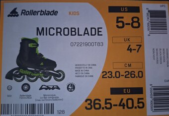 Rollerblade Microblade – detské kolieskové korčule (nové) - 3