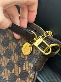 Veľká kockovaná hnedá kabelka na plece aj crossbody - 3