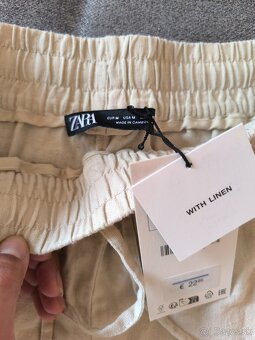 Zara ľanové kraťasy veľkosť M - 3