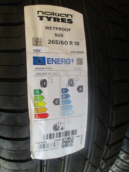 265/60R18 - letne pneu SUV Nokian nove - 3