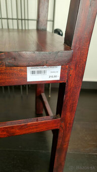 Rustikálna drevená stolička-nová - 3