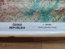 Mapa Českej republiky na stenu - 3