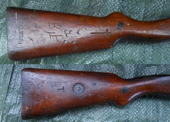 Pažba legionára + graffiti Mauser 98- Vz.24, puška 24 - 3