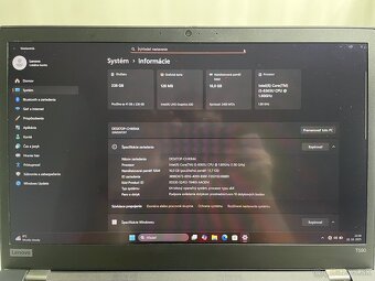 Lenovo ThinkPad T590 i5 / 16GB / 256 GB SSD dotykový - 3
