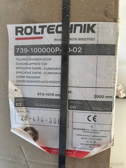 Predám sprchový kút - nové sprchové dvere Roltechnik - 3