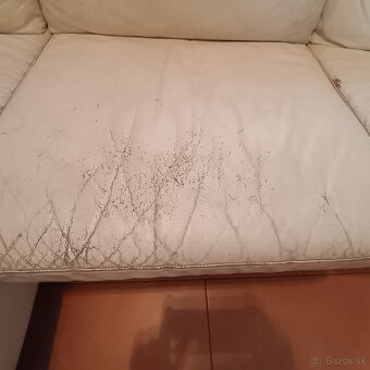 Biely kožený gauč zn. PHASE - 3