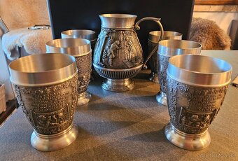 Predám sadu cinovych pohárov s dzbanom - 3