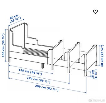 Detská posteľ s matracom Ikea - 3