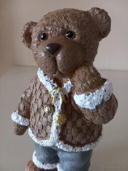 Sada 2ks stojacie keramické medvedíky - párik - 3