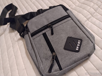 pánska sivá športová taška cez plece - ladvinka - 3