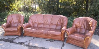 Kožená sedací súprava 3+1+1 - 3