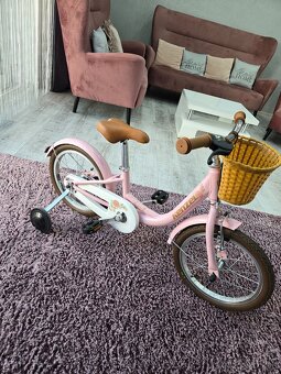 Ruzovy retro bicykel kenzel Luna s košíkom - 3