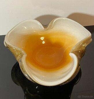 Nádherný veľký popolník, miska z muránskeho skla - 3