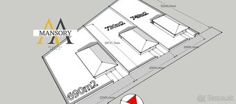 NA predaj - Pozemok vhodný pre rodinný dom o výmere 749m2 - 3