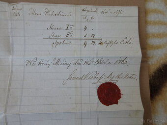 Listina r. 1863 Horná Mičiná (B. Bystrica), slovensky - 3