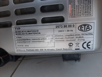 ETA 257390000 – mobilná klíma (tr.A, 2,35kW 8000BTU, 19m2) - 3
