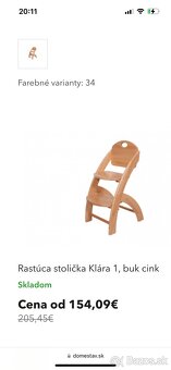 Detská rastúca stolicka - masiv buk Domestav - 3
