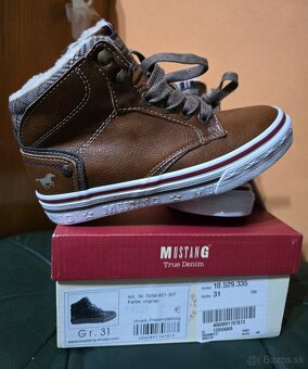 Predám detské zateplené topanky Mustang - 3