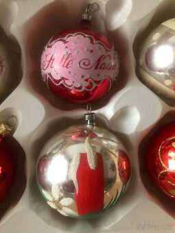 Retro sklenene gule na stromček - 3