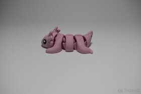 mini ohybný axolotl - 3D tlač - "Handmade" - 3