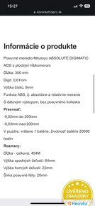 Predám posuvné meradlo Mitutoyo 500-205-30 - 3