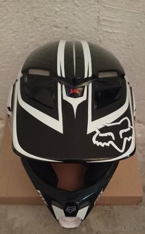 spickova zavodna MX prilba FOX V4 flight carbon velkost S - 3
