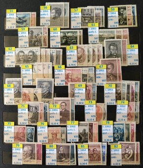 Poštové znánky Československo - série čisté / 1 - 3