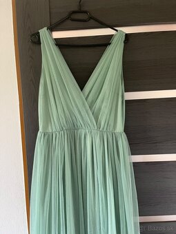 Mentolové spoločenské šaty 40/L - 3