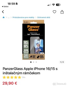 PanzerGlass iPhone 16/iPhone 15 - 3