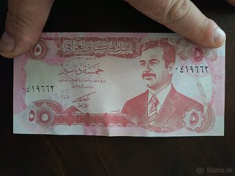 Irackých bankovky – Saddam Hussein (originál, UNC) - 3