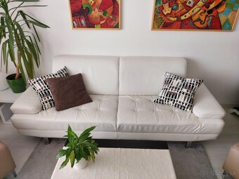 Elegantný kožený set značky Phase - 2 kreslá + sedačka - 3