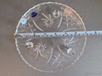 Krištáľový podnos / tanier na nožičkách (D=18 cm) - 3