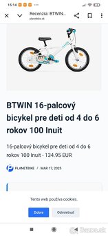 Predám bicykel b twin 16" kolesa. Servisovaný. Málo jazdený - 3