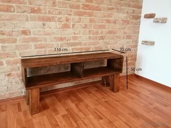 TV stolík drevený masív - 3