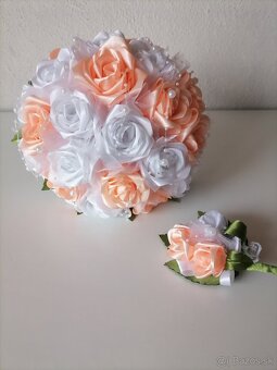 Svadobná kytica + pierko - 3