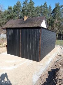 PLECHOVÁ GARÁŽ 3 x 6m GRAFIT MAT- Akciová cena - 3