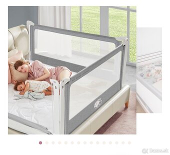 Zábrana na posteľ Monkey Mum® Popular - tmavo šedá - 3