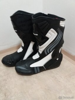Moto Kožené Čižmy Sports White - 3