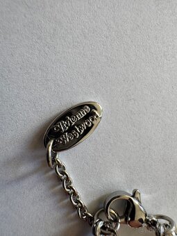 Vivienne westwood malý strieborný perlový náramok - 3