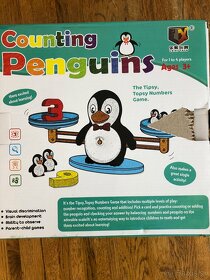 Vzdelávacia hra, váha s číslami - veľký tučniak - 3