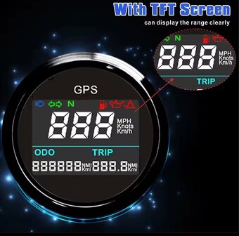 GPS Rýchlomer 52mm + anténa (nový) - 3