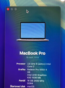 Predám MacBook Pro 15” (2019) - 3